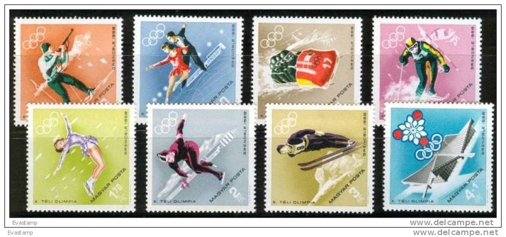 HUNGARY - 1968.Winter Olympics,Grenoble Cpl.Set MNH! - Winter 1968: Grenoble