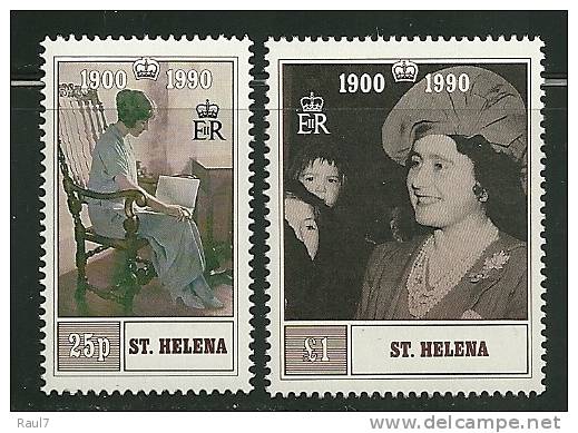 ST-HELENA - 1990 - 90 Ann Reine Mere - 2v Neufs - Mnh - Saint Helena Island