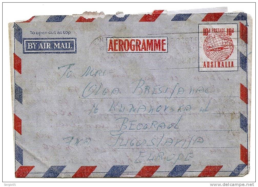 COVER - Traveled 1955th - Aerogramme