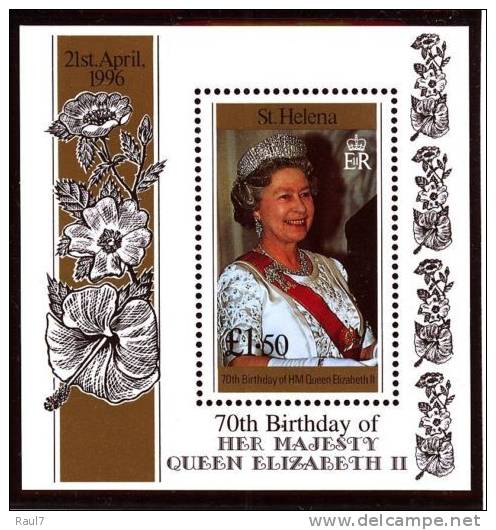 ST-HELENA - 1996 - 70 Ann Reine Elisabeth II- BF Neufs - Mnh - Sainte-Hélène