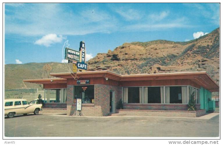 Echo UT Utah, Kozy Cafe And Motel, Restaurant Lodging, Auto, C1950s Vintage Postcard - Andere & Zonder Classificatie