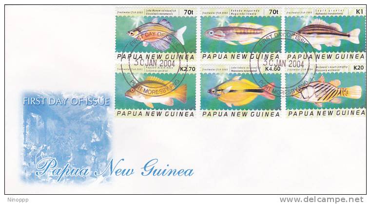 Papua New Guinea-2004 Fishes FDC - Papua New Guinea