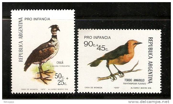 Argentina-1973 Child Welfare Birds   MNH - Other & Unclassified