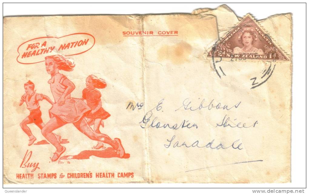 1943  FDC New Zealand Health Princess Elizabeth Issue Cover Is Damaged So Low Start Price - FDC