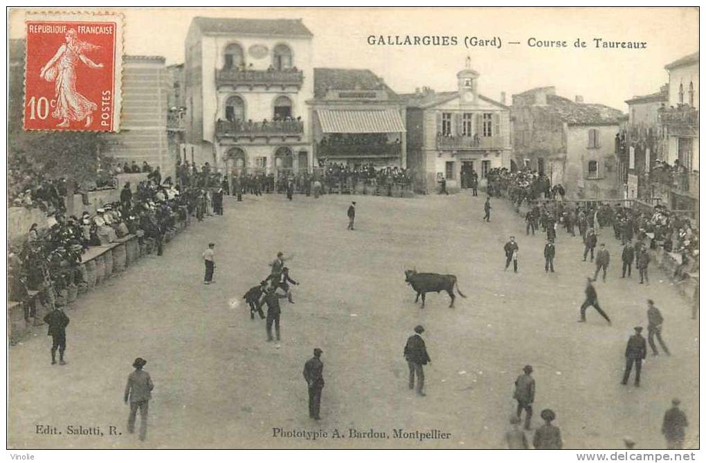 Gard  : Réf : A -12-2023 : Gaillargues  Course De Taureaux - Gallargues-le-Montueux