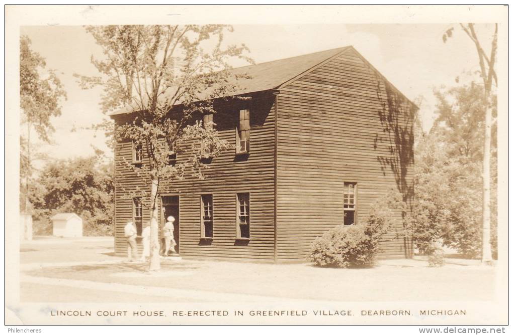 CPA - (Etats-Unis) Carte Photo - Dearborn - Lincoln Court House - Re-erected In Greenfield Village - Dearborn - Michigan - Dearborn