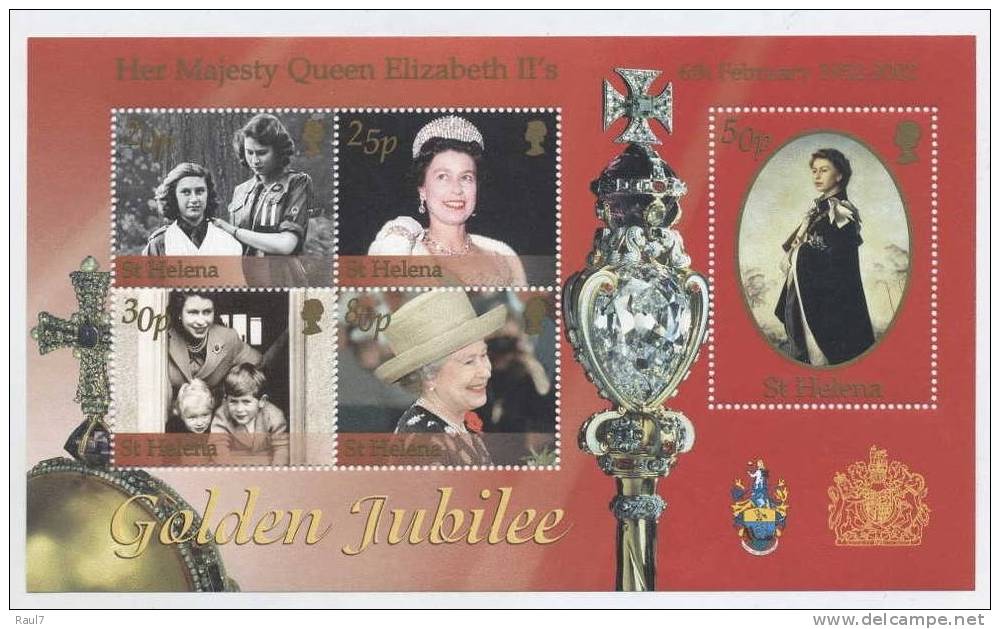 ST-HELENA 2002 - 50 Ann Accesion Au Trône Elisabeth II - BF - Mnh - Saint Helena Island