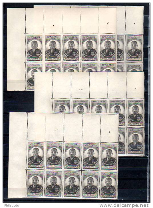 Félix Eboué, 13 Valeurs **, Bloc De 10 Avec Bord, Cote 93,50 €, - 1945 Gouverneur-Général Félix Éboué