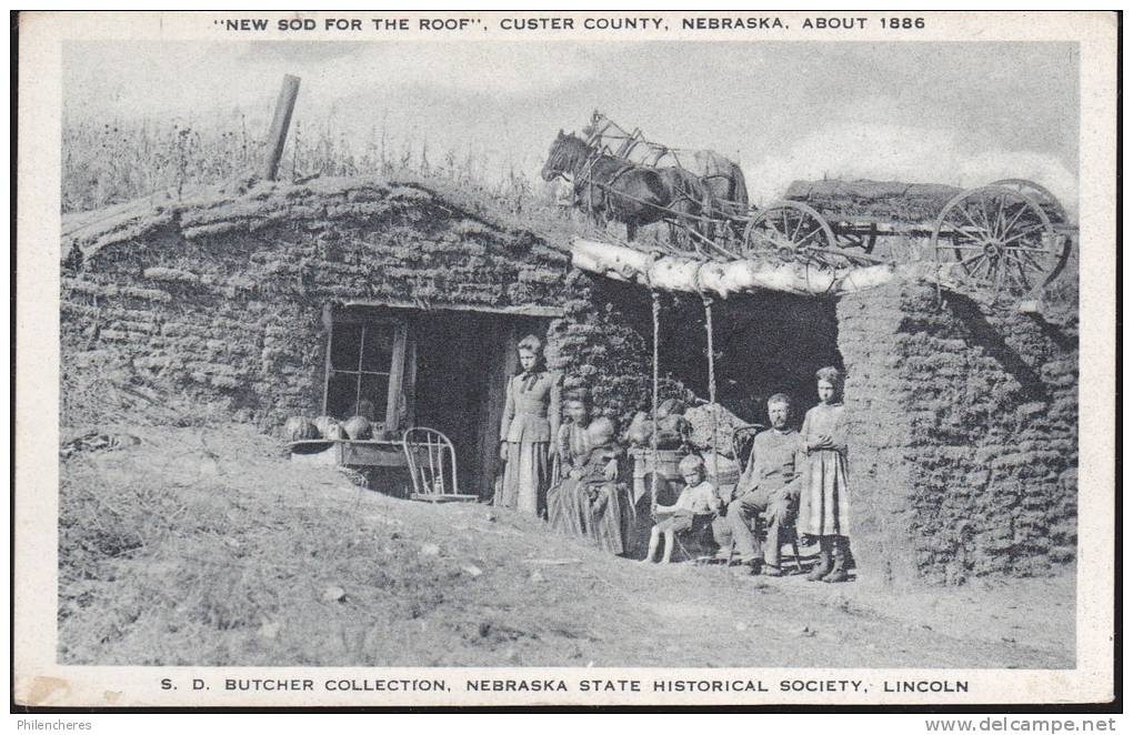 CPA - (Etats-Unis) Nebraska - "New Sod For The Roof" Custer County - Autres & Non Classés