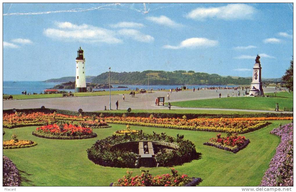 24421   Regno  Unito,  Plymouth,  The  Hoe,  Smeaton  Tower And  Drake"s  Island,  VG  1965 - Plymouth