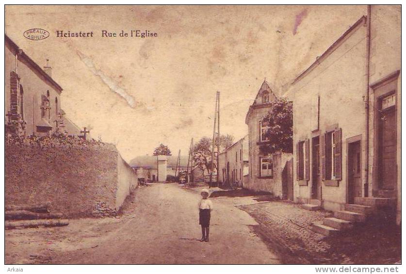 HEINSTERT = Rue De L'église (Preaux) écrite (quelque Taches) - Sonstige & Ohne Zuordnung