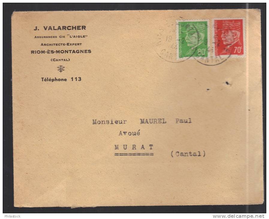 FRANCE 1944 N° Usages Courants Obl. S/lettre Entiére - 1941-42 Pétain
