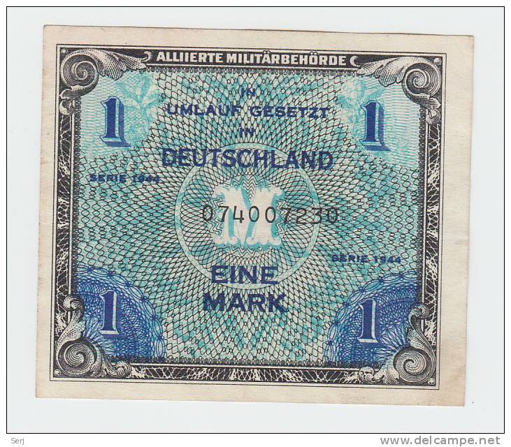 GERMANY 1 Mark 1944 WWII P 192a 192 A - 1 Mark