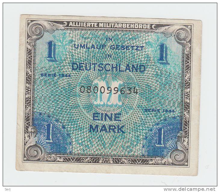 GERMANY 1 Mark 1944 WWII P 192a 192 A - 1 Mark