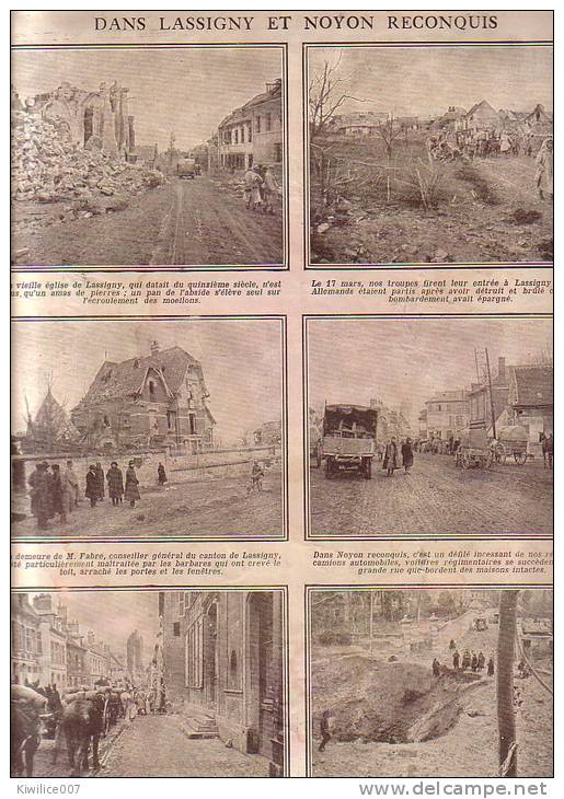 Guerre  14-18  Dans Lassigny    Et Noyon   Reconquis 1917 - Lassigny