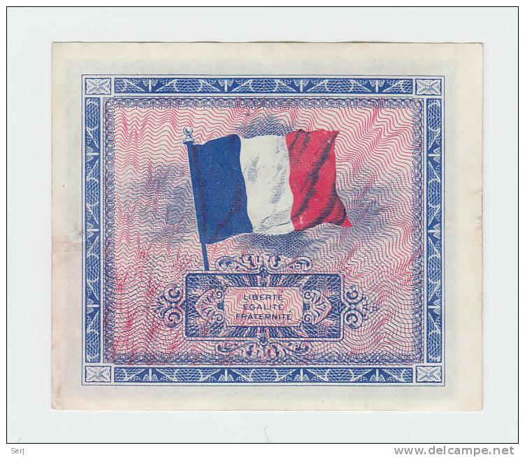 France 2 Francs 1944 VF+ CRISP Banknote P 114a 114 A - 1944 Flag/France