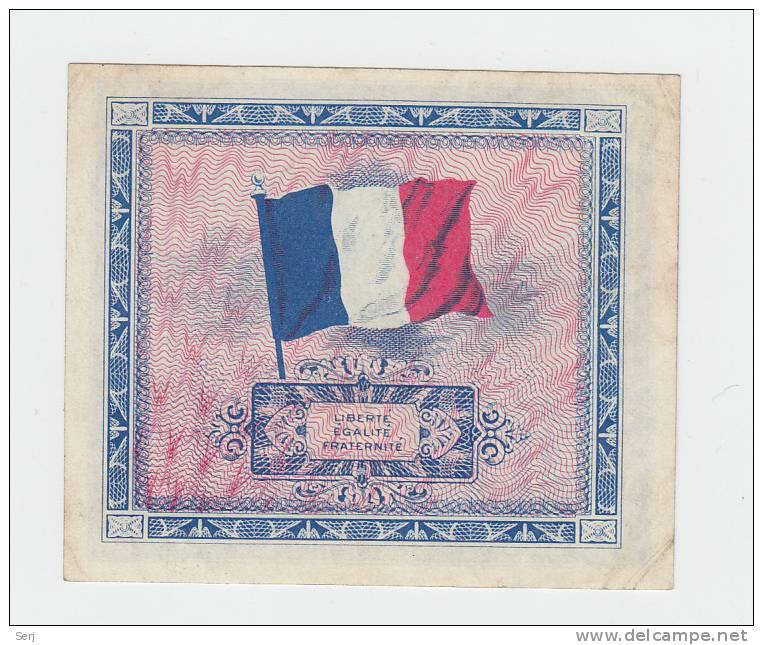 France 2 Francs 1944 VF+ CRISP Banknote P 114b 114 B - 1944 Flag/France