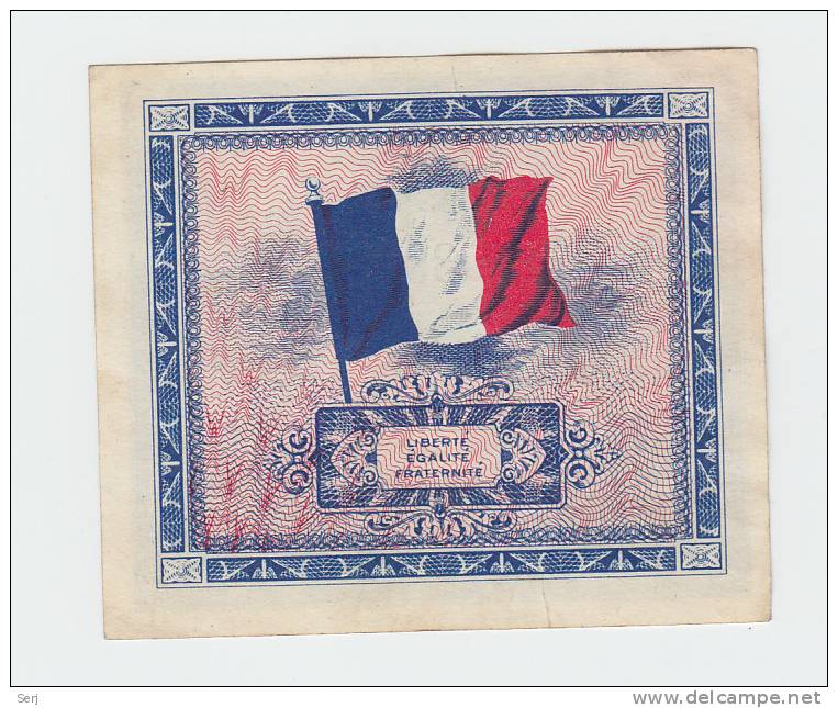 France 2 Francs 1944 XF CRISP Banknote P 114a 114 A - 1944 Flag/France