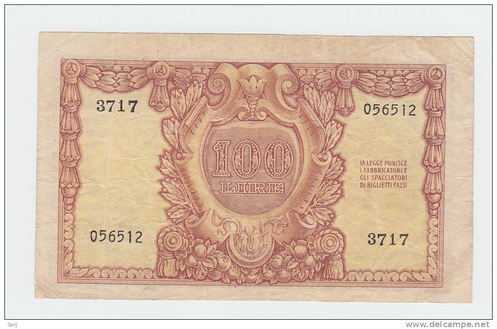 ITALY 100 Lire 1951 VF+ P 92b 92 B - 100 Liras