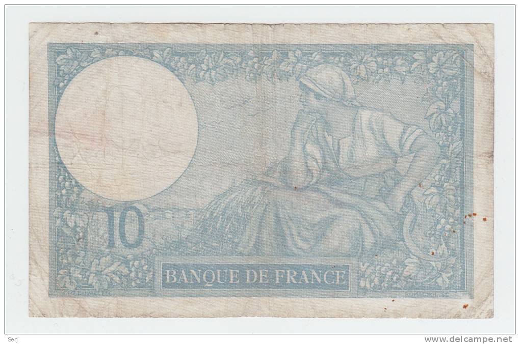 FRANCE 10 FRANCS 1940 ""F+"" P 84 - 10 F 1916-1942 ''Minerve''