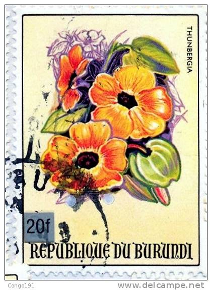 Burundi Flower Fleur Ocb Nr : 962 A (zie Scan) RRR Uitgifte 1989 - Gebruikt