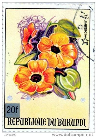 Burundi Flower Fleur Ocb Nr : 962 A (zie Scan) RRR Uitgifte 1989 - Gebraucht
