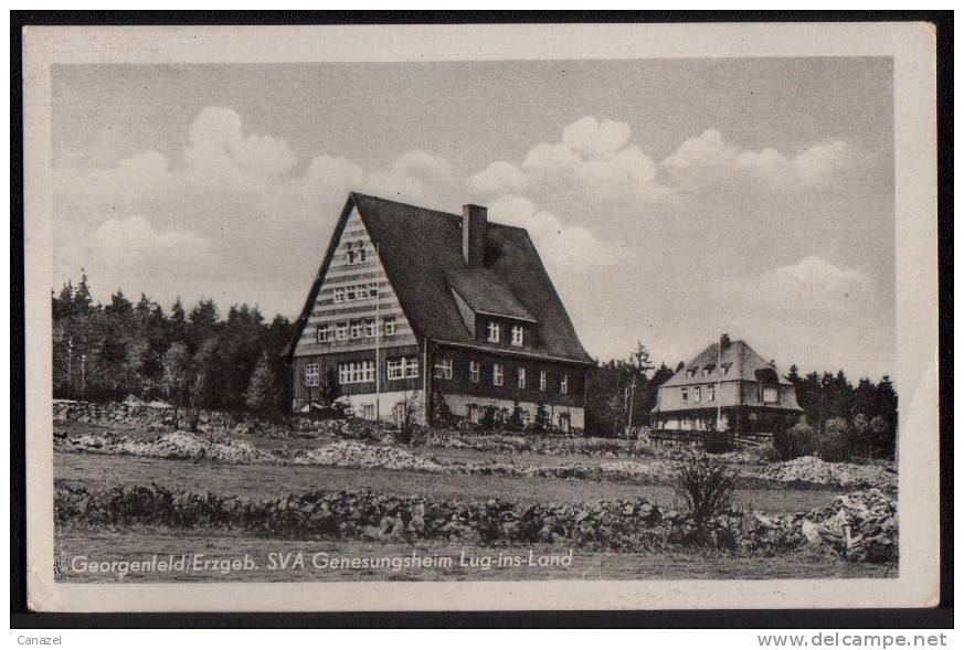 AK Georgenthal, SVA Genesungsheim Lug-ins-Land, 1953, Gelaufen - Georgenthal