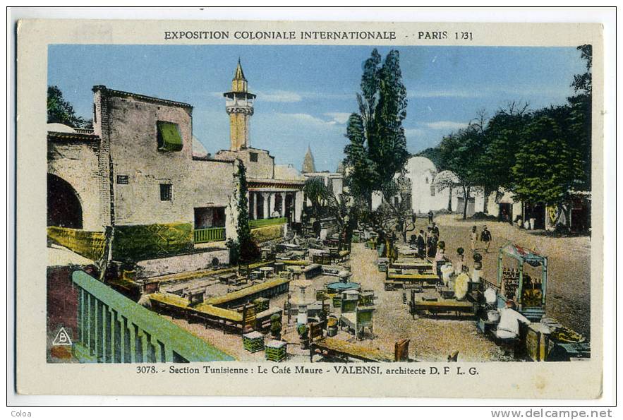 Exposition Coloniale Paris 1931 Tunisie Section Tunisienne Le Café Maure - Esposizioni