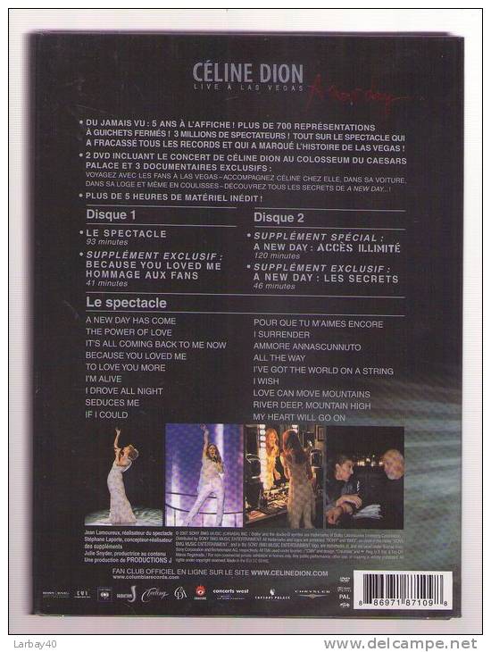 Celine Dion : A New Day... Live A Las Vegas (Coffret De 2 Dvd) - DVD Musicali