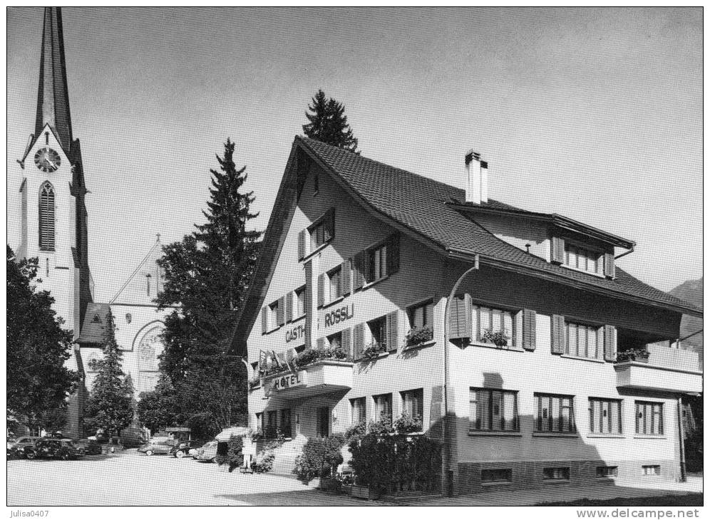 ESCHOLZMATT (Suisse) Cpsm Place Du Village Hotel Rossli - Escholzmatt