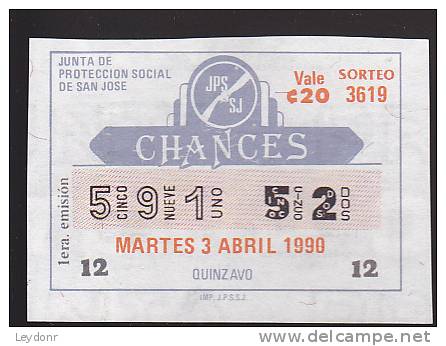 Lotto - Lottery - Junta De Proteccion Social De San Jose 1990 - Lottery Tickets