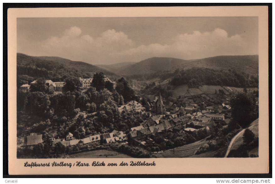 AK Stolberg/Harz, Blick Von Der Döllebank, 1954, Gelaufen - Stolberg (Harz)