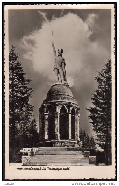 AK Hermannsdenkmal Im Teutoburger Wald, Gelaufen 1951 - Detmold