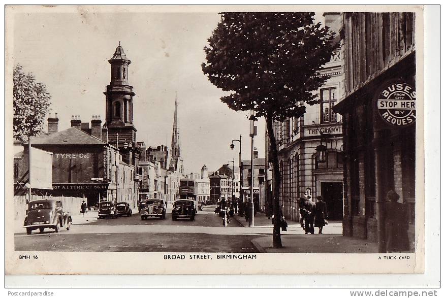 Birmingham Broad Street 1954 Tuck´s Postcard - Birmingham