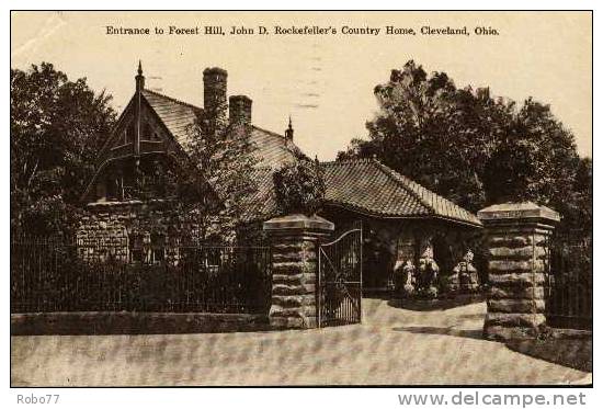 1909 USA Postcard. Entrance To Forest Hill, John D. RockeFeller&acute;s Country Home, Cleveland, Ohio. (T21021) - Cleveland