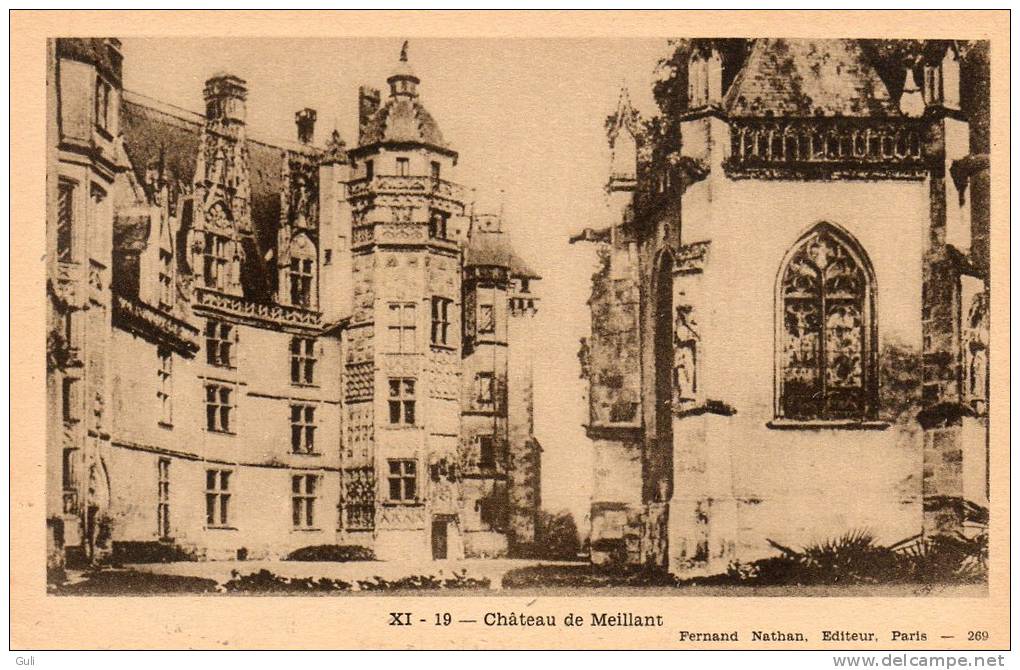 HISTOIRE-carte Pédagogique NATHAN - Château De Meillant  (Cher St Amand De Montrond) Série XI  N°19 (269) - Histoire