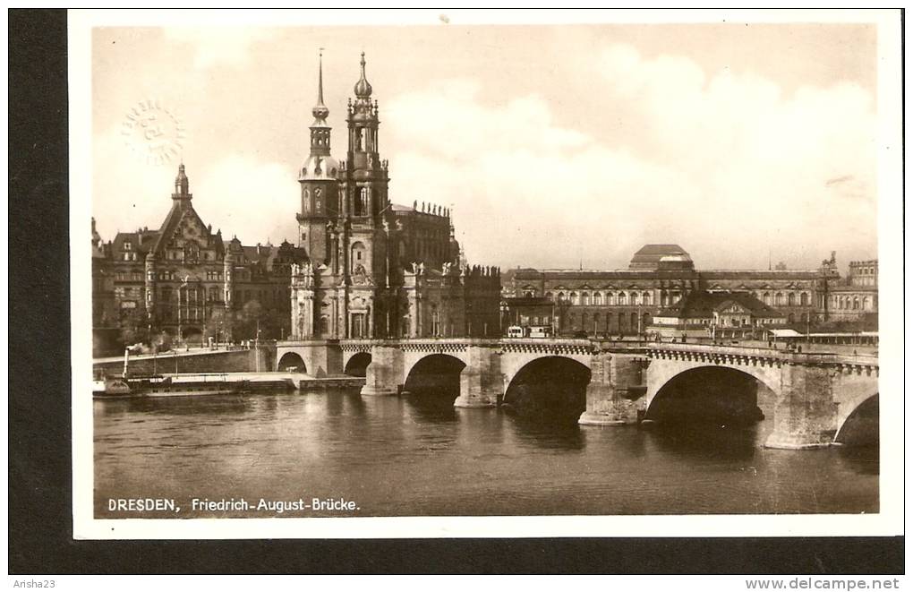 440. Germany, Dresden - Friedrich August Brucke - Real Photo Postcard - Dresden