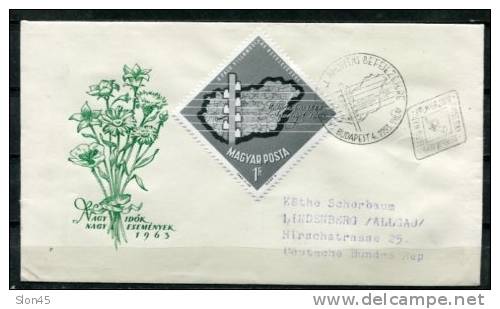 Hungary 1963 Cover  First Day Special Cancel  Post Conference Paris - FDC