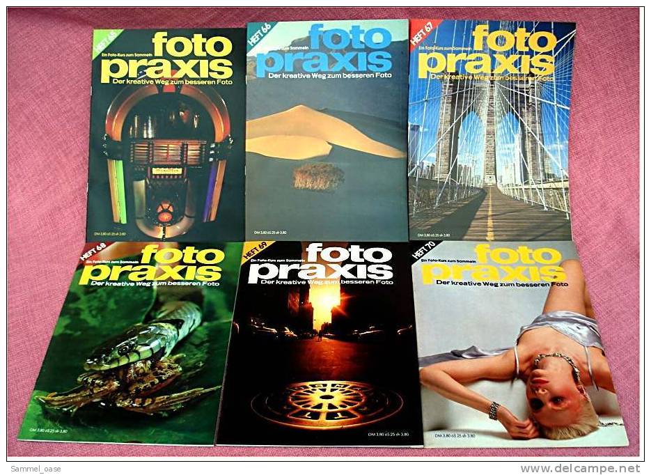 6 Zeitschriften FOTO PRAXIS Heft 65 Bis 70 , Der Kreative Weg Zum Besseren Foto , Von 1981- 1982 - Hobbies & Collections