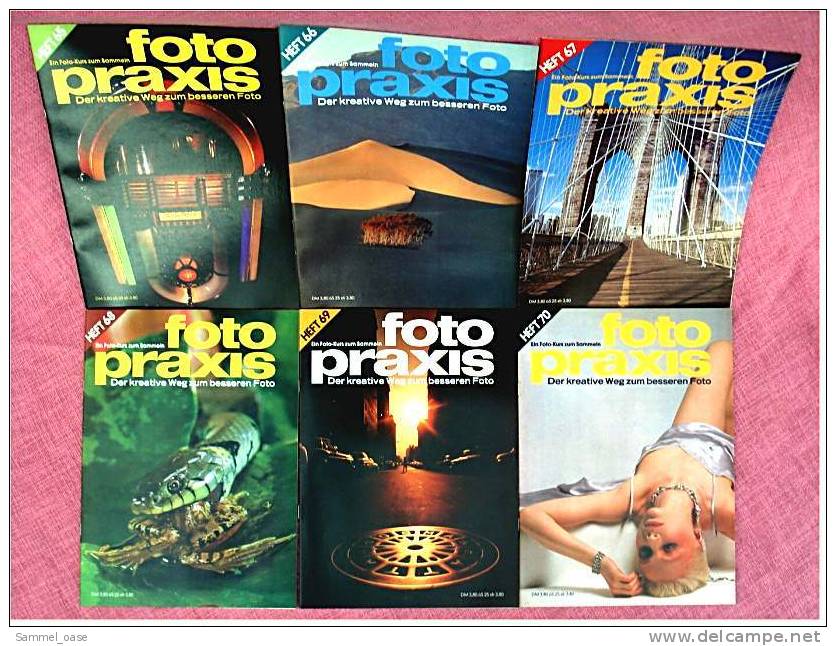 6 Zeitschriften FOTO PRAXIS Heft 65 Bis 70 , Der Kreative Weg Zum Besseren Foto , Von 1981- 1982 - Hobbies & Collections