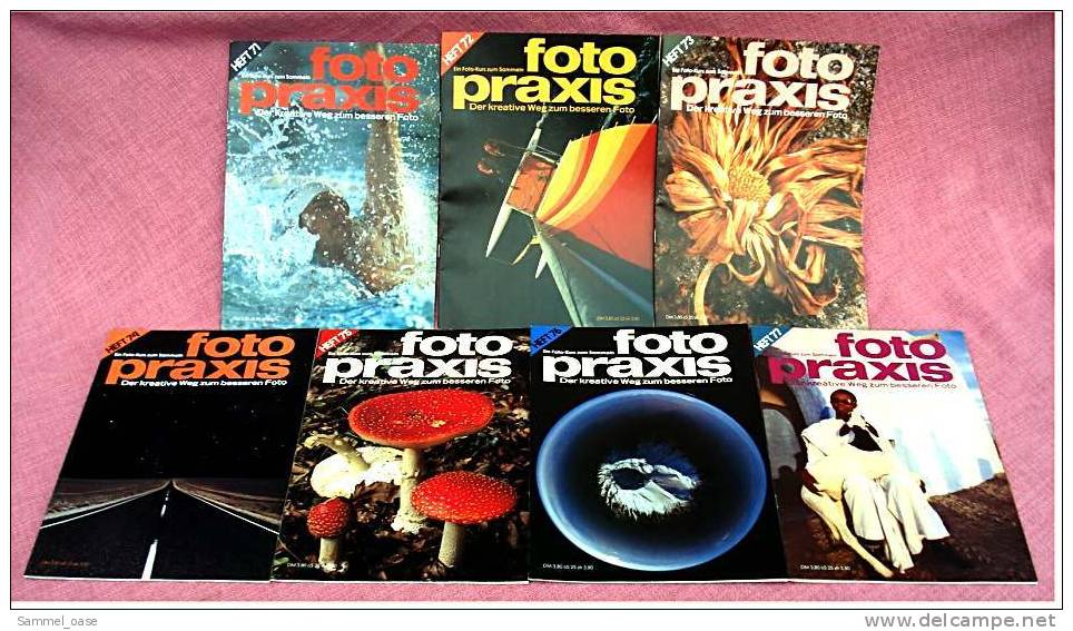 7 Zeitschriften FOTO PRAXIS Heft 71 Bis 77 , Der Kreative Weg Zum Besseren Foto , Von 1981- 1982 - Hobbies & Collections