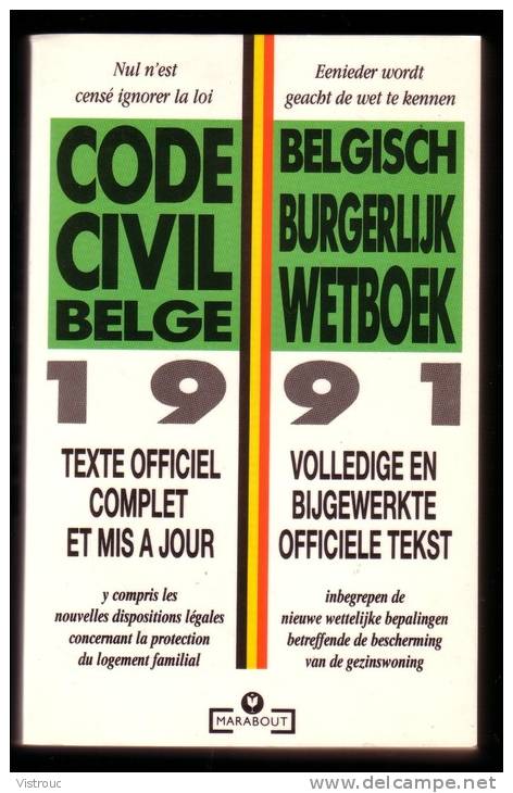 Code CIVIL BELGE - 1991 - Edition MARABOUT. - Right