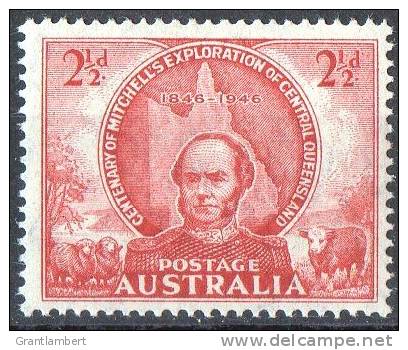 Australia 1946 Mitchell Exploration Of Queensland 2.5d MNH - - Ongebruikt