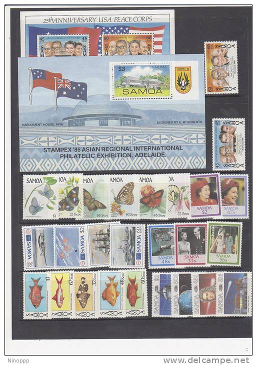 Samoa-1986 Full Year MNH - Samoa (Staat)