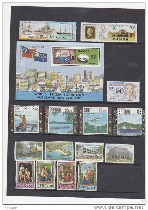 Samoa-1990 Full Year MNH - Samoa (Staat)