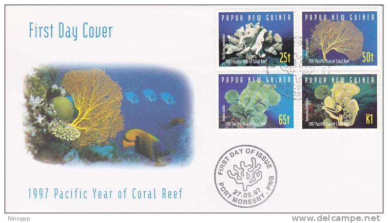 Papua New Guinea -1997 Pacific Year Of Coral Reef FDC - Papua New Guinea