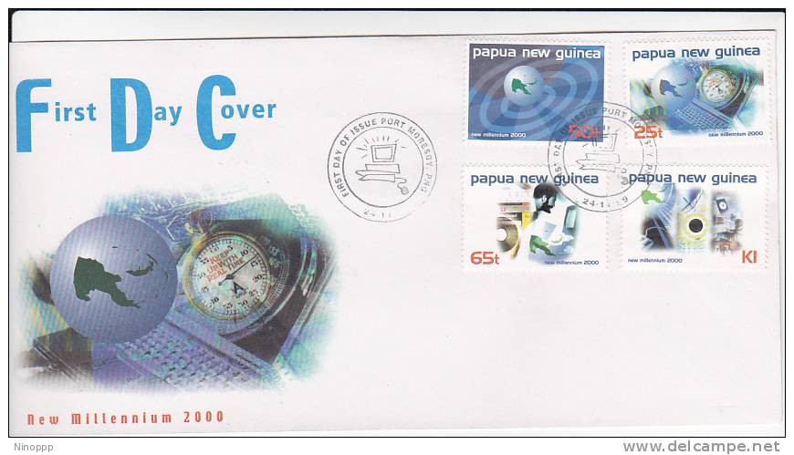 Papua New Guinea -1999 New Millennium FDC - Papua New Guinea