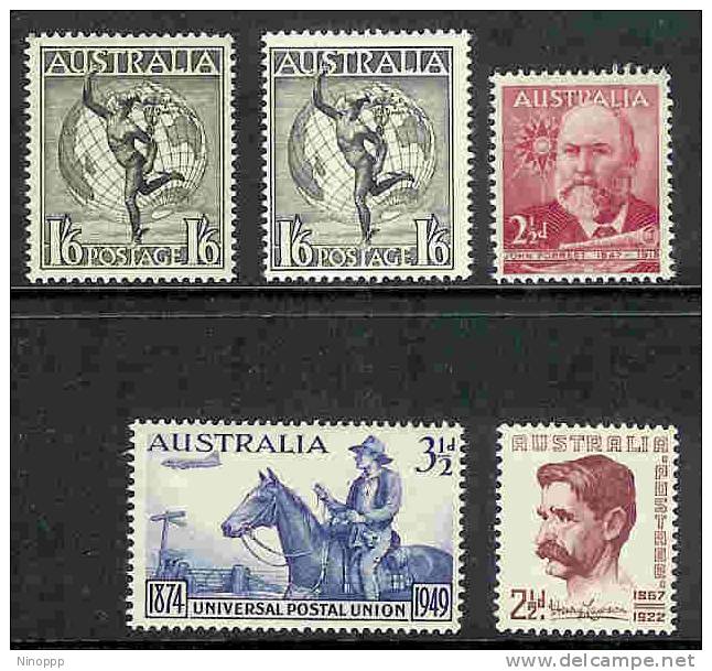 Australia-1949 ASC 249-253    MNH - Collections