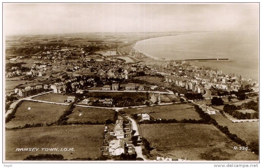 ROYAUME UNI   -  ILE DE MAN - RAMSEY TOWN.   I.O.M.    -  REAL PHOTO - Isle Of Man