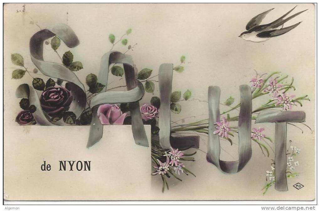 0559 -  Salut De  Nyon Et Hirondelle - Nyon